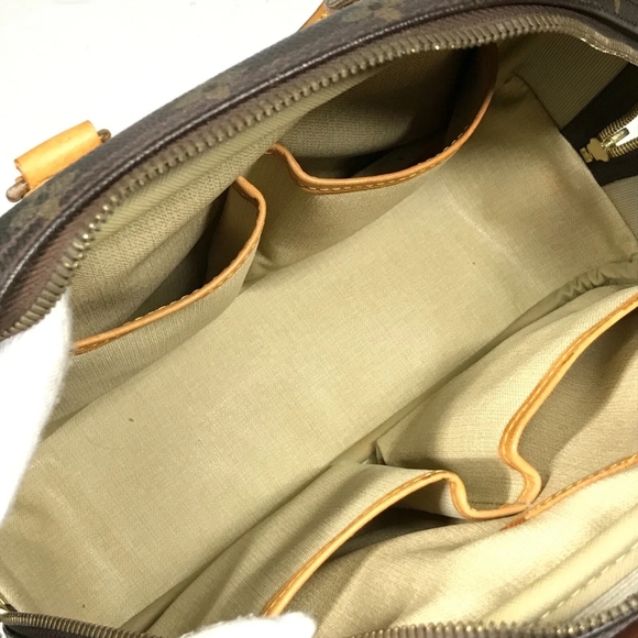 LOUIS VUITTON LV Logo Trouville Hand Bag Monogram Leather Brown - Picture 12 of 16